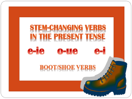 Examples of e ie Stem-Changing verbs in the present tense