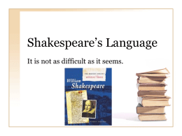 Shakespeare`s Language File