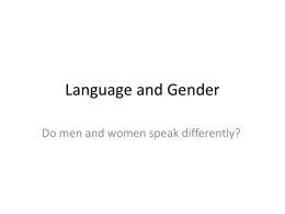 Language and gender File