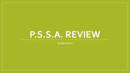 PSSA Item Sampler Review 2016 - Belle Vernon Area School District