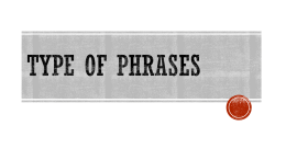 Type of Phrases