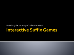 Interactive Suffix Games