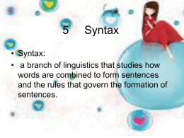 5 Syntax