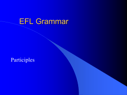 EFL084 Participles Powerpoint new