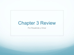 Chapter 3 Review - Cuaderno Espanol