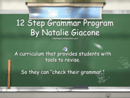 12 Step Grammar Program