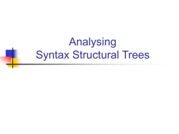 Syntax Tree Structure - PPT