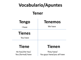 Vocabulario/Apuntes #2