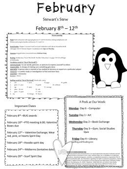 Feb. 8-12 News - Punxsutawney Area School District / Overview