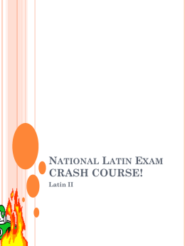 National Latin exam crash course!