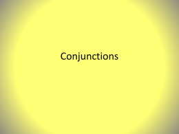 Conjunctions - Gordon State College