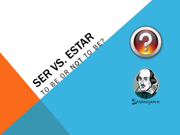ser vs. estar - Miller World Language Website