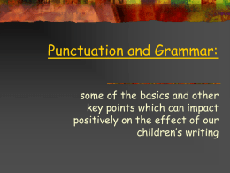 Punctuation and Grammar Support