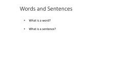 Common sentence faults
