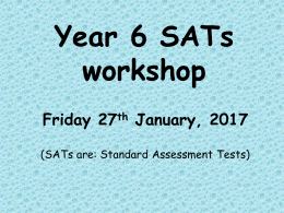 SATS workshop KS2 2017