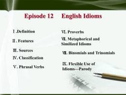 Episode 12 English Idioms