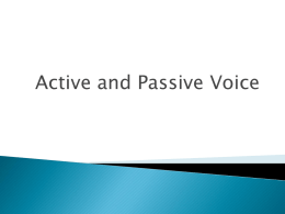 Active and Passive Voice Review Quiz