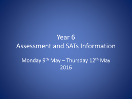 Year 6 SATs Information Evening