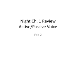 Active/Passive Voice 2.2