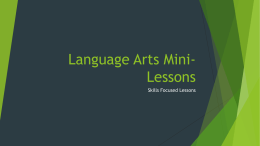 Language Arts Mini