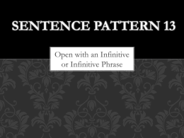 Sentence Pattern 13