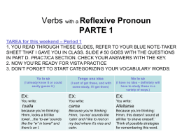 PPT Intro to Reflexives - TAREA for Oct 19-22 PPT Intro