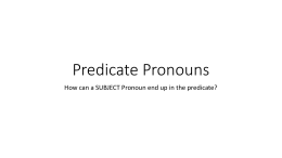 predicate pronouns V2