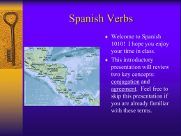 Introduction to Spanish verbs