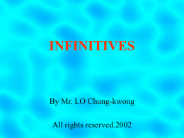 S.1 Verbs with to-infinitive and gerund