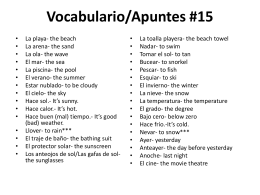Vocabulario/Apuntes #15