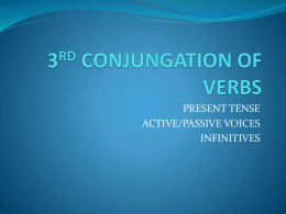 3RD CONJUNGATION OF VERBS