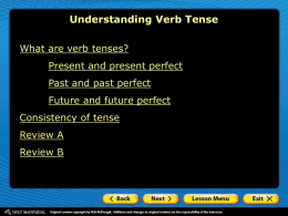 7 Understanding Verb Tense