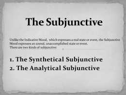 The Subjunctive - High