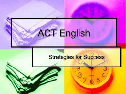 ACT English - Dawn Weathersbee
