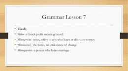 Grammar Lesson 7