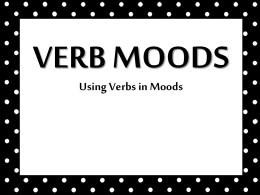 What is a verb mood?