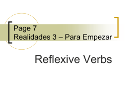 Reflexive Verbs - Spanish4Teachers.org