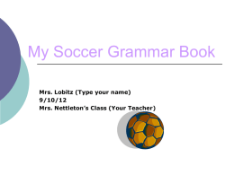 My Soccer Grammar Book
