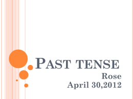 Past tense - roseyuling