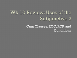 Subjunctive Uses 2 Review PPT