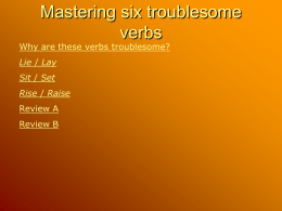 Troublesome verbs