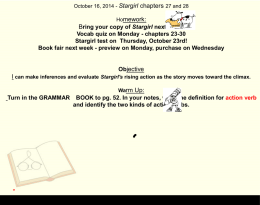 chapters 23-30 Stargirl test on Thursday, October 23rd!