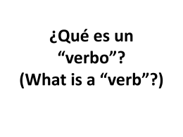 What is a *verb