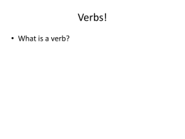 Verbs! - WordPress.com