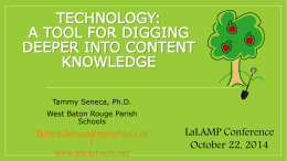 A Tool for Digging Deeper into the Curriculum (LaLAMP 2014)
