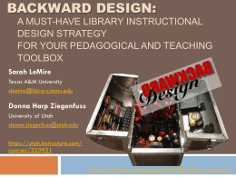 Backwards Design - LOEX Conference
