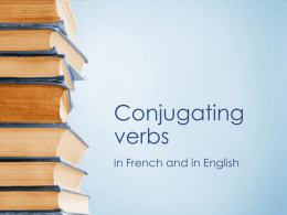 Conjugating verbs
