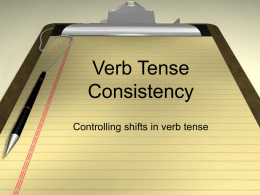 Verb Tense Consistency