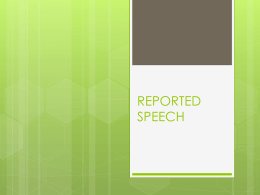 reported speech - Alma Blasco Blanquer