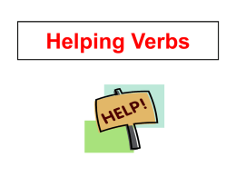 Helping Verbs File